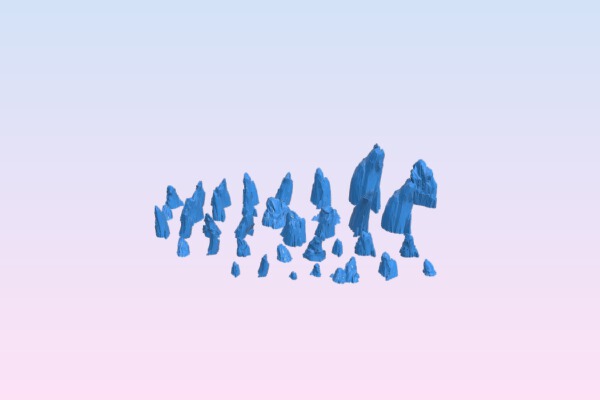 scatter rocks - terrain | 3d print model