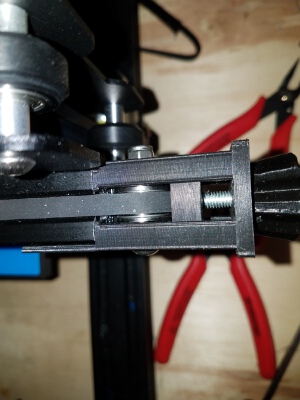 CR-10 X-Axis Belt Tensioner for larger bearings | 3d print model