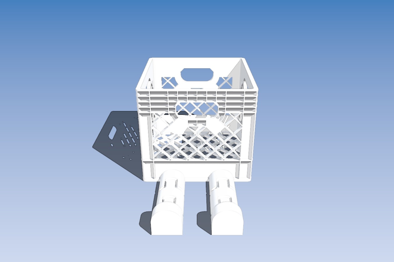 Milk Crate with Flexi Legs