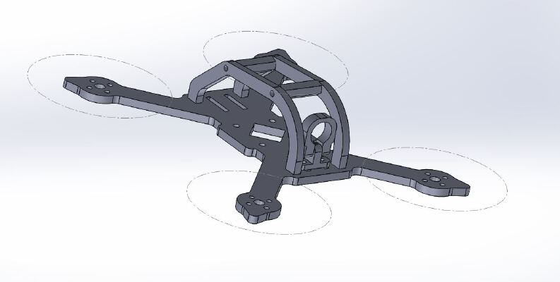 2 - 2.5 inch stretched X drone frame | 3d print model