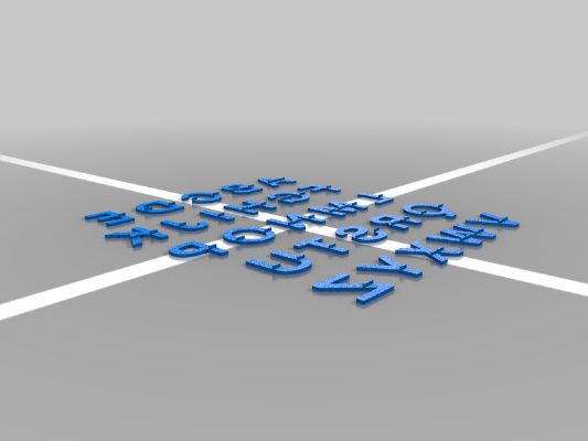 Letterboard letters and numbers | 3d print model