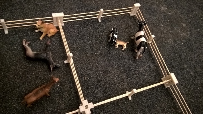 Toy Animal Fence | 3d print model