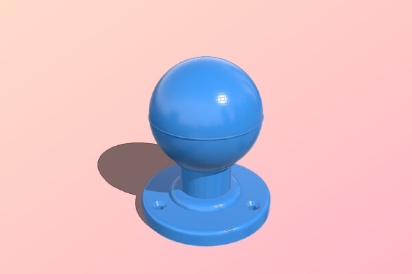 1950's Cupboard Door knob | 3d print model