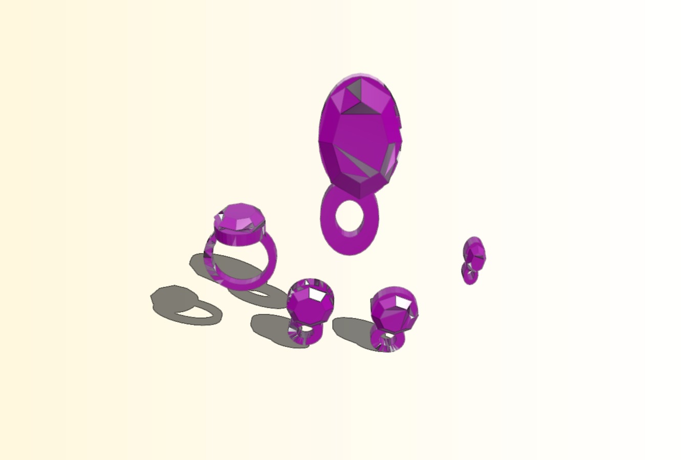 lara citron jewelry set  all files stl, obj, wrl, x3d
