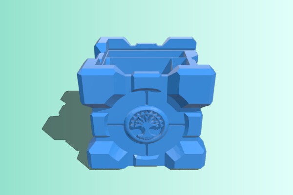Selesnya Conclave Companion Cube Commander Size - Deck Box | 3d print model