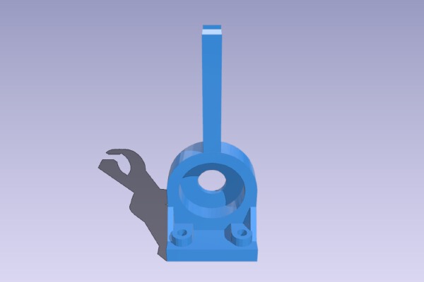 Ender 3 Lead Screw Stabilizer with hotend cable hanger | 3d print model