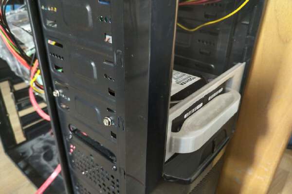 screwless 5,25 to 3,5 HDD drive bay +f3d model | 3d print model