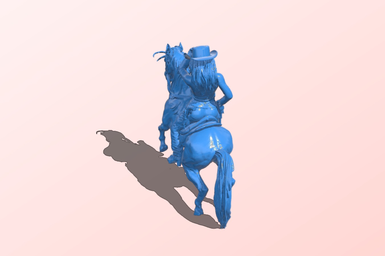 Cowgirl on horseback