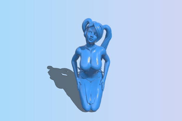 Girl with long hair | 3d print model