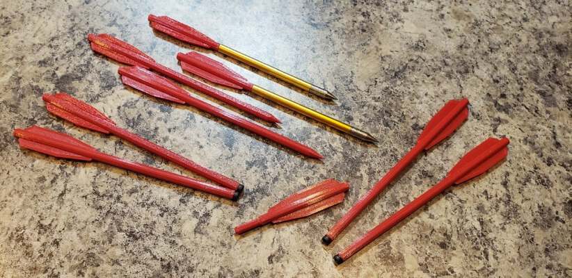 Crossbow Bolt and Fletching | 3d print model