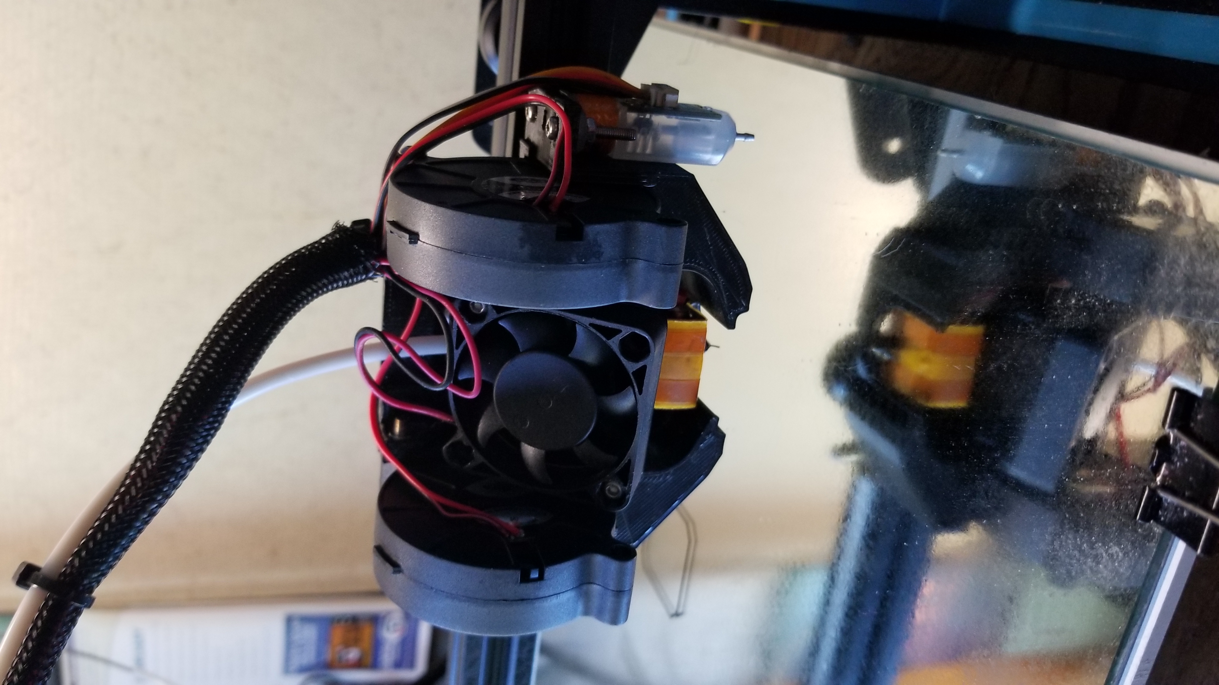 remix Creality cr10 ender 2 double 5015 fan mount. stock hot end bltouch