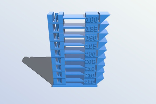 Temperature Tower with Slic3r G-code generator | 3d print model