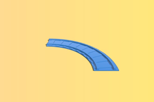 Curved track simplified (inspired by Geotrax) | 3d print model