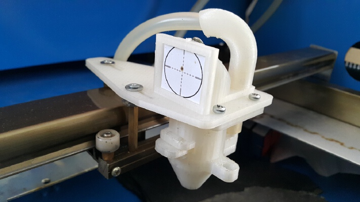 K40 Chinese Laser Head and Plate with Laserholder, Air-Assist, Beam Alignment Tool and removable Lensholder (for lenses with 12mm or 19mm diameter and focus of 50,8mm) | 3d print model