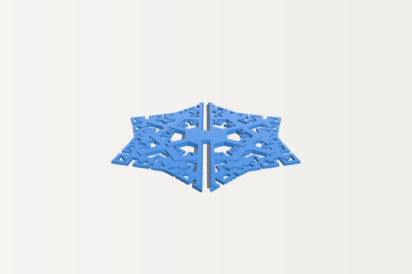 Star of David Mailable Snowflake Ornament | 3d print model
