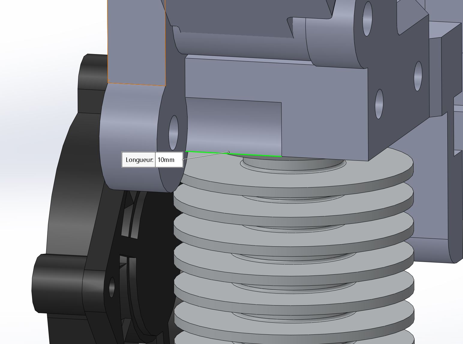 Prusa i3 extruder with 18mm capacitive sensor