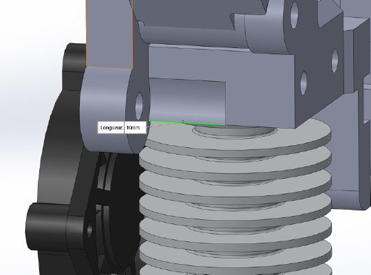 Prusa i3 extruder with 18mm capacitive sensor | 3d print model