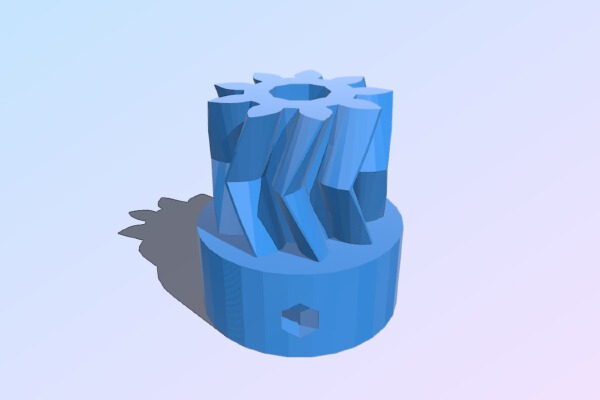 Small Gear flat shaft for Greg's Wade extruder | 3d print model