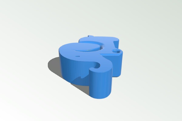 Elephant Keychain | 3d print model