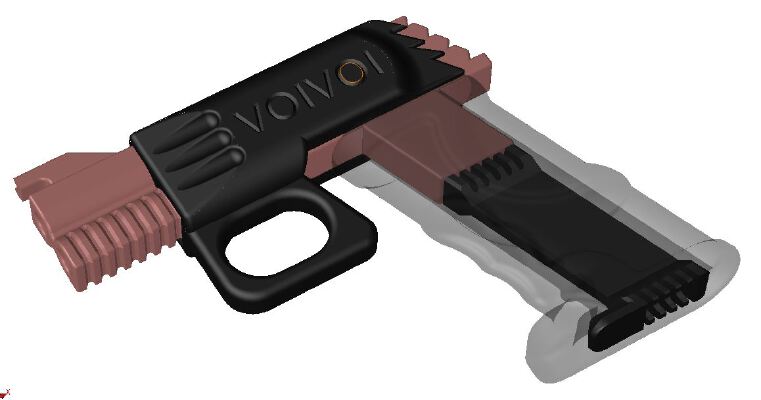Rubber gun | 3d print model