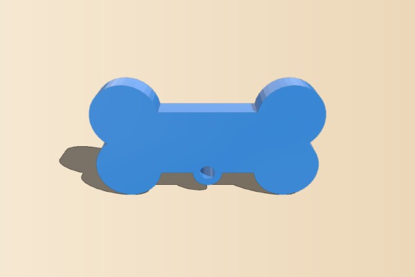 Dog Small bone_collar perro pequeño | 3d print model