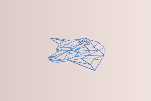 Geometric Wolf _ Dog | 3d print model