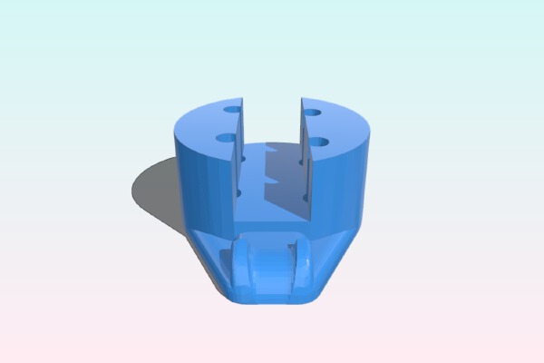 Carbon Tricopter Motor Mount With ESC Mount 10mm Boom 19x16 | 3d print model