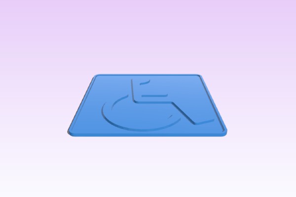 Disabled symbol | 3d print model
