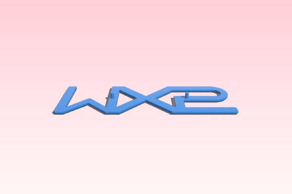 Mazda MX5 wind deflector logo - rounded version | 3d print model