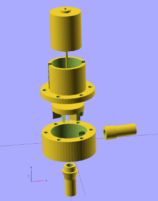 Ekobots - Water centrifugal pump. | 3d print model