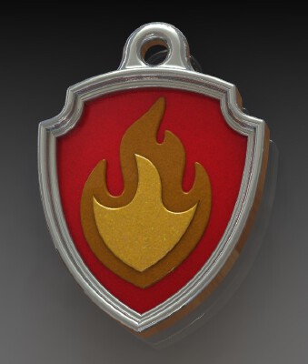 Paw Patrol Marshall Fire Dog Tag | 3d print model
