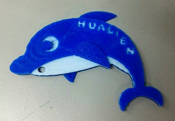 Dolphine Keychain (Chinese:海豚鑰匙圈) | 3d print model