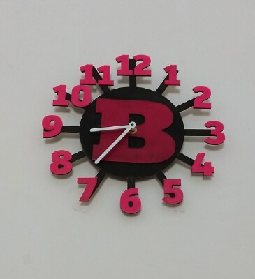 Wall Clock With Letter | 3d print model