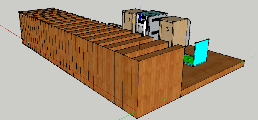Ghostly CD Rack With Attached Stereo & Vinyl Player | 3d print model