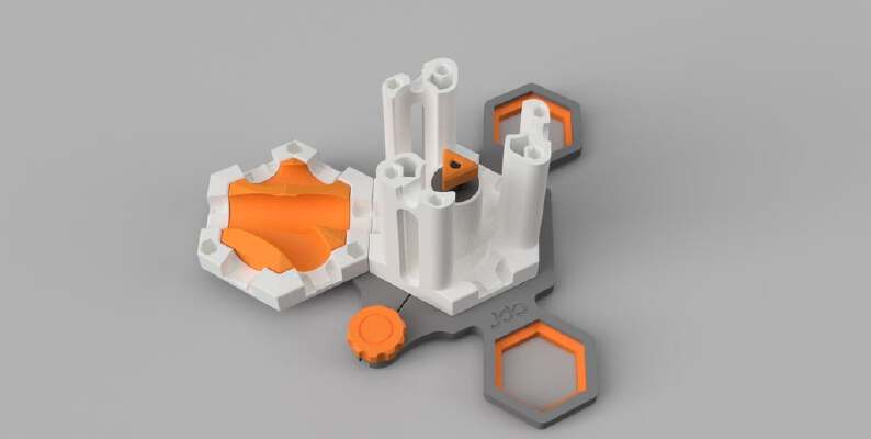Marble track - ML4 - base stabilizer clip-on | 3d print model