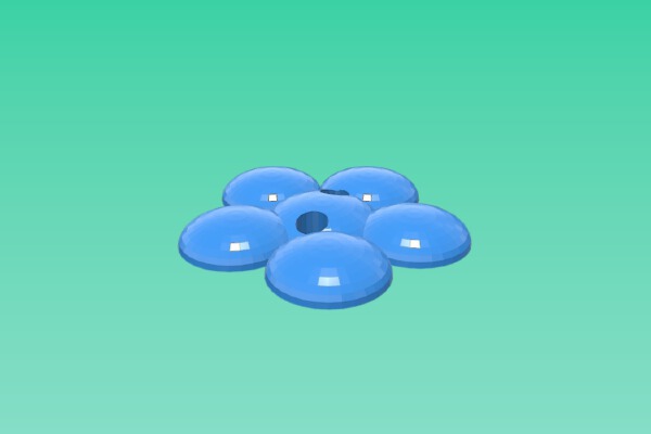 3D Flower Button | 3d print model