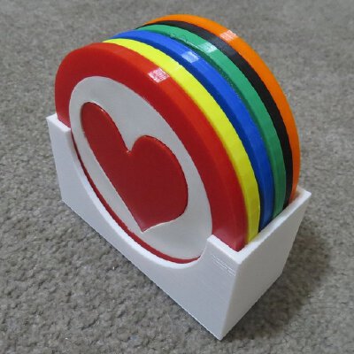 Games Night Drink Coasters | 3d print model