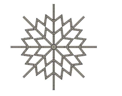 Bullet Pixel Snowflake & Spinner | 3d print model
