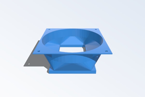 free zone fan duct mod for 140 mm fan | 3d print model