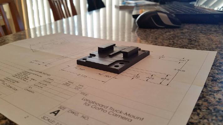 GoPro Longboard Truck Mount | 3d print model
