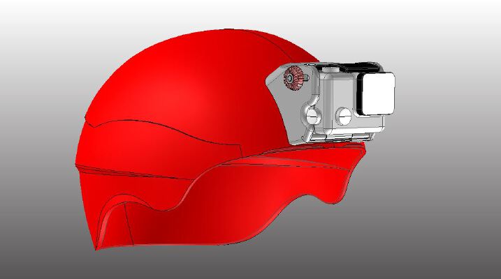 skydiving helmet gopro mount support casque parachutisme | 3d print model