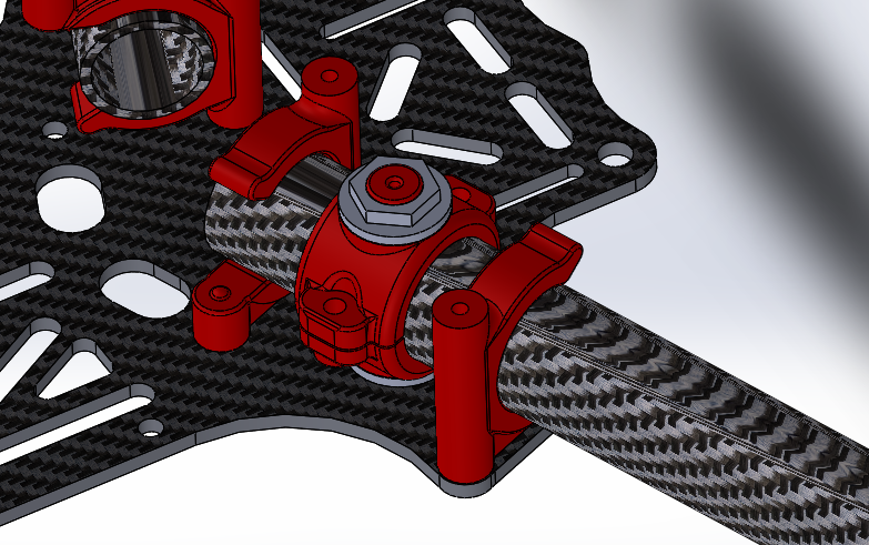Immersionrc Vortex cf boom clamping parts