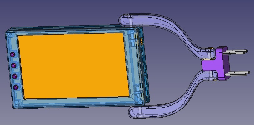 Case with support for SainSmart 7 inch TFT LCD 800*480 Touch Screen Display | 3d print model