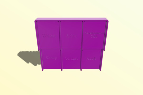 Double-Stack Card Tray for Settlers of Catan | 3d print model