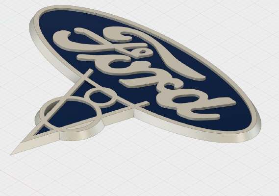 Ford V8 emblem | 3d print model