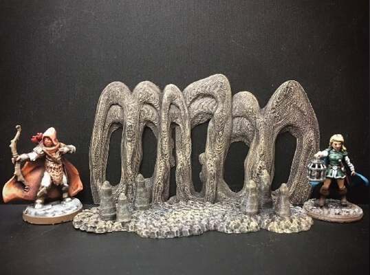 Delving Decor: Cave Facade (28mm_Heroic scale) | 3d print model