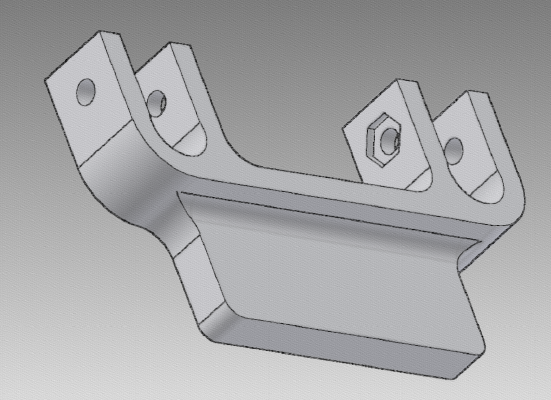 Clamp for X-axis rods on I3_P3 printer | 3d print model