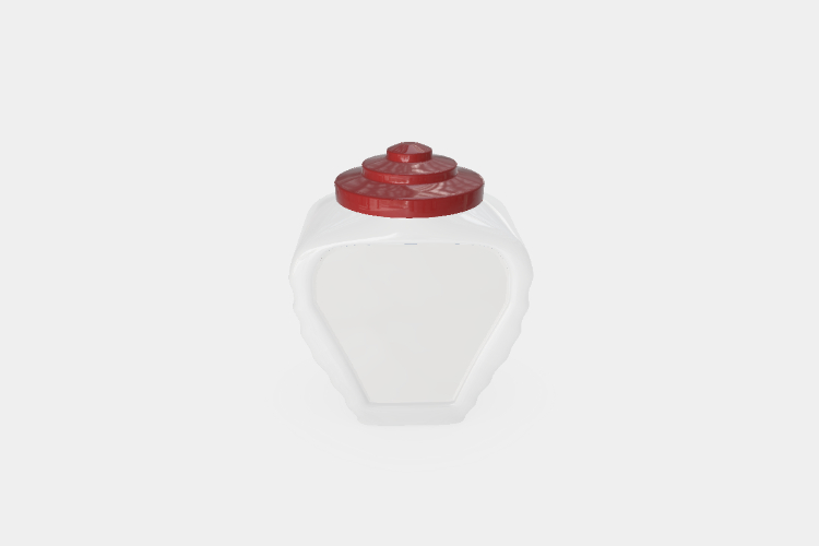 Plastic Jar with Lids Mockup