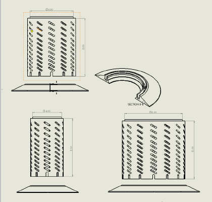 Aquaponics Bell Siphon Perforated Substrate Barrier | 3d print model