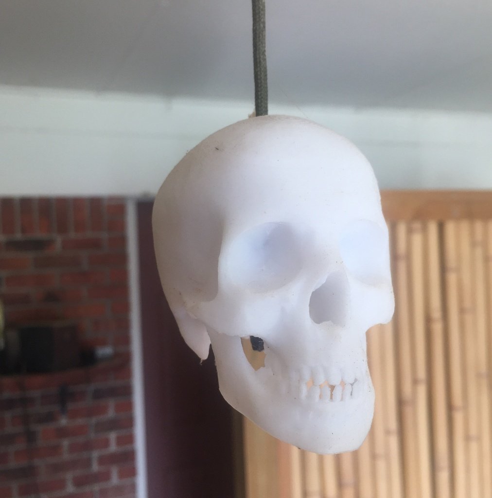 Skull rope pull knob